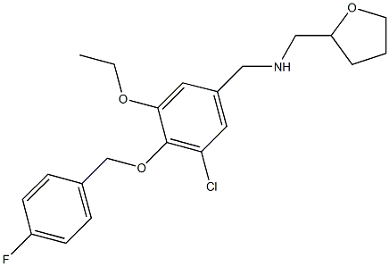 N-{3-chloro-5-ethoxy-4-[(4-fluorobenzyl)oxy]benzyl}-N-(tetrahydro-2-furanylmethyl)amine Struktur