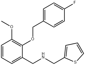 N-{2-[(4-fluorobenzyl)oxy]-3-methoxybenzyl}-N-(2-thienylmethyl)amine Struktur