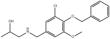 1-{[4-(benzyloxy)-3-chloro-5-methoxybenzyl]amino}-2-propanol Struktur