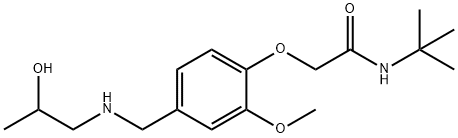 N-(tert-butyl)-2-(4-{[(2-hydroxypropyl)amino]methyl}-2-methoxyphenoxy)acetamide Struktur