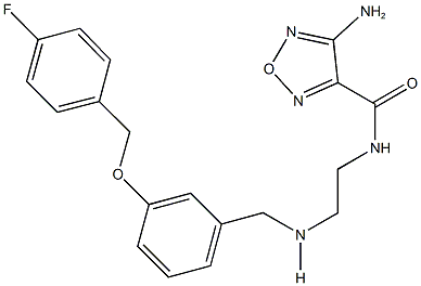 4-amino-N-[2-({3-[(4-fluorobenzyl)oxy]benzyl}amino)ethyl]-1,2,5-oxadiazole-3-carboxamide Struktur