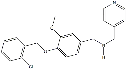 N-{4-[(2-chlorobenzyl)oxy]-3-methoxybenzyl}-N-(4-pyridinylmethyl)amine Struktur