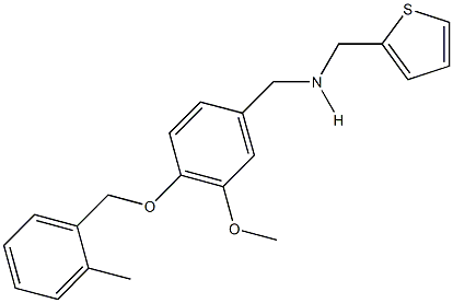 N-{3-methoxy-4-[(2-methylbenzyl)oxy]benzyl}-N-(2-thienylmethyl)amine Struktur