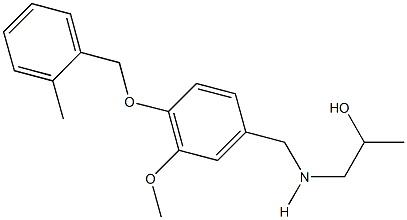 1-({3-methoxy-4-[(2-methylbenzyl)oxy]benzyl}amino)-2-propanol Struktur