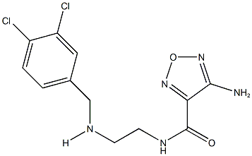 4-amino-N-{2-[(3,4-dichlorobenzyl)amino]ethyl}-1,2,5-oxadiazole-3-carboxamide Struktur