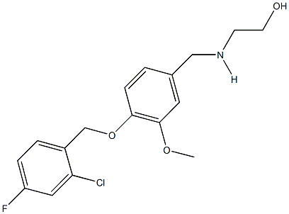 2-({4-[(2-chloro-4-fluorobenzyl)oxy]-3-methoxybenzyl}amino)ethanol Struktur