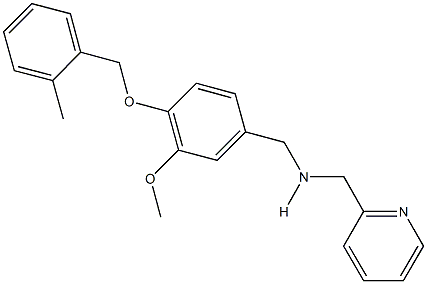 N-{3-methoxy-4-[(2-methylbenzyl)oxy]benzyl}-N-(2-pyridinylmethyl)amine Struktur