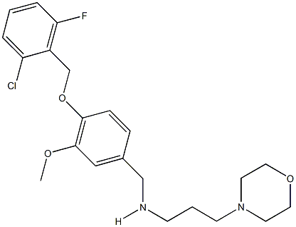 N-{4-[(2-chloro-6-fluorobenzyl)oxy]-3-methoxybenzyl}-N-[3-(4-morpholinyl)propyl]amine Struktur