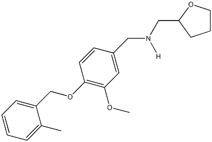 N-{3-methoxy-4-[(2-methylbenzyl)oxy]benzyl}-N-(tetrahydro-2-furanylmethyl)amine Struktur