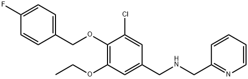 N-{3-chloro-5-ethoxy-4-[(4-fluorobenzyl)oxy]benzyl}-N-(2-pyridinylmethyl)amine Struktur