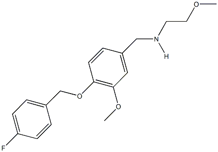 N-{4-[(4-fluorobenzyl)oxy]-3-methoxybenzyl}-N-(2-methoxyethyl)amine Struktur