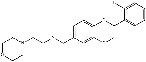 N-{4-[(2-fluorobenzyl)oxy]-3-methoxybenzyl}-N-[2-(4-morpholinyl)ethyl]amine Struktur