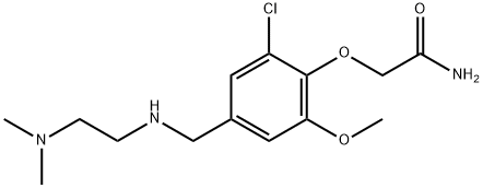 2-[2-chloro-4-({[2-(dimethylamino)ethyl]amino}methyl)-6-methoxyphenoxy]acetamide Struktur