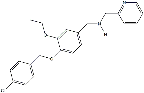 N-{4-[(4-chlorobenzyl)oxy]-3-ethoxybenzyl}-N-(2-pyridinylmethyl)amine Struktur