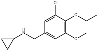 N-(3-chloro-4-ethoxy-5-methoxybenzyl)-N-cyclopropylamine Struktur