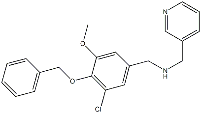 N-[4-(benzyloxy)-3-chloro-5-methoxybenzyl]-N-(3-pyridinylmethyl)amine Struktur