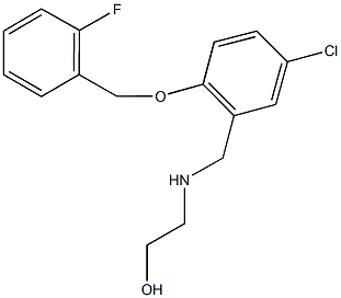 2-({5-chloro-2-[(2-fluorobenzyl)oxy]benzyl}amino)ethanol Struktur