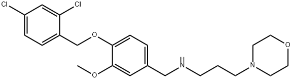 N-{4-[(2,4-dichlorobenzyl)oxy]-3-methoxybenzyl}-N-[3-(4-morpholinyl)propyl]amine Struktur