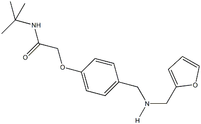 N-(tert-butyl)-2-(4-{[(2-furylmethyl)amino]methyl}phenoxy)acetamide Struktur