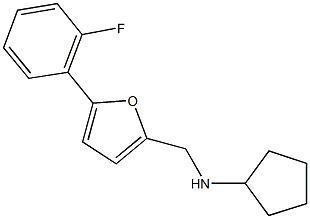 N-cyclopentyl-N-{[5-(2-fluorophenyl)-2-furyl]methyl}amine Struktur