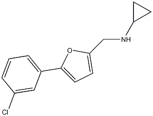 N-{[5-(3-chlorophenyl)-2-furyl]methyl}-N-cyclopropylamine Struktur