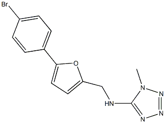 N-{[5-(4-bromophenyl)-2-furyl]methyl}-N-(1-methyl-1H-tetraazol-5-yl)amine Struktur