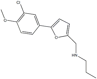 N-{[5-(3-chloro-4-methoxyphenyl)-2-furyl]methyl}-N-propylamine Struktur