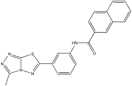 N-[3-(3-methyl[1,2,4]triazolo[3,4-b][1,3,4]thiadiazol-6-yl)phenyl]-2-naphthamide Struktur