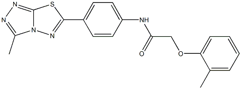 2-(2-methylphenoxy)-N-[4-(3-methyl[1,2,4]triazolo[3,4-b][1,3,4]thiadiazol-6-yl)phenyl]acetamide Struktur