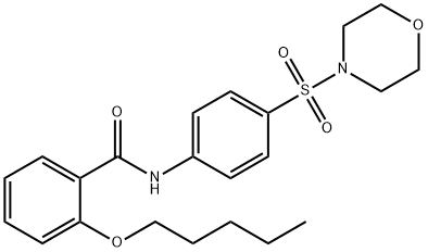 N-[4-(4-morpholinylsulfonyl)phenyl]-2-(pentyloxy)benzamide Struktur