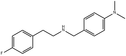 4-({[2-(4-fluorophenyl)ethyl]amino}methyl)-N,N-dimethylaniline Struktur