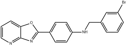 N-(3-bromobenzyl)-N-(4-[1,3]oxazolo[4,5-b]pyridin-2-ylphenyl)amine Struktur