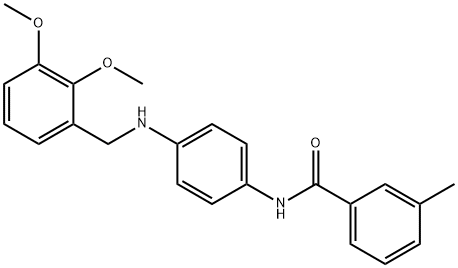 N-{4-[(2,3-dimethoxybenzyl)amino]phenyl}-3-methylbenzamide Struktur