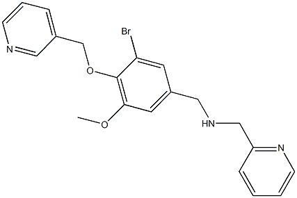 N-[3-bromo-5-methoxy-4-(3-pyridinylmethoxy)benzyl]-N-(2-pyridinylmethyl)amine Struktur