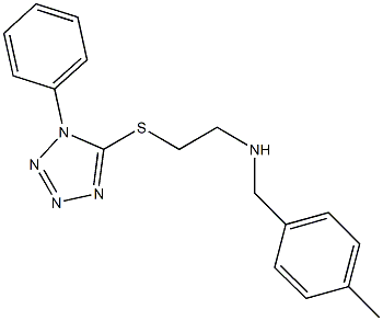 N-(4-methylbenzyl)-N-{2-[(1-phenyl-1H-tetraazol-5-yl)sulfanyl]ethyl}amine Struktur