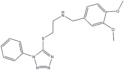 N-(3,4-dimethoxybenzyl)-N-{2-[(1-phenyl-1H-tetraazol-5-yl)sulfanyl]ethyl}amine Struktur