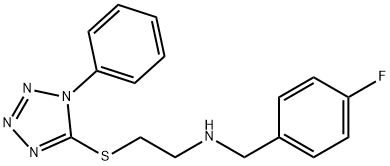 N-(4-fluorobenzyl)-N-{2-[(1-phenyl-1H-tetraazol-5-yl)sulfanyl]ethyl}amine Struktur