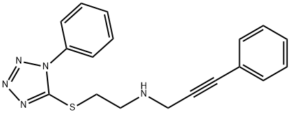 3-phenyl-N-{2-[(1-phenyl-1H-tetraazol-5-yl)sulfanyl]ethyl}-2-propyn-1-amine Struktur