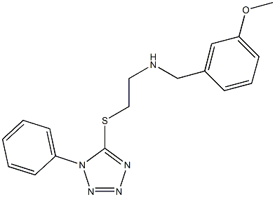 N-(3-methoxybenzyl)-N-{2-[(1-phenyl-1H-tetraazol-5-yl)sulfanyl]ethyl}amine Struktur