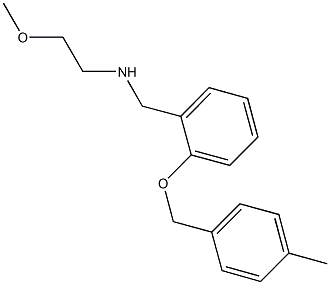 N-(2-methoxyethyl)-N-{2-[(4-methylbenzyl)oxy]benzyl}amine Struktur