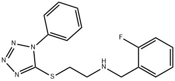 N-(2-fluorobenzyl)-N-{2-[(1-phenyl-1H-tetraazol-5-yl)sulfanyl]ethyl}amine Struktur