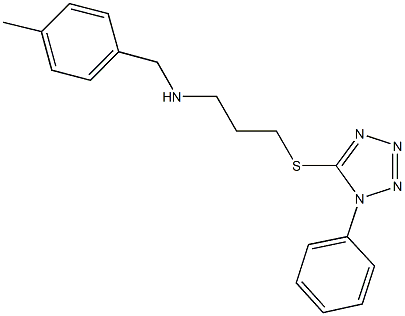 N-(4-methylbenzyl)-N-{3-[(1-phenyl-1H-tetraazol-5-yl)sulfanyl]propyl}amine Struktur