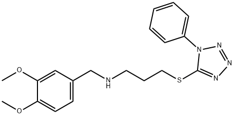 N-(3,4-dimethoxybenzyl)-N-{3-[(1-phenyl-1H-tetraazol-5-yl)sulfanyl]propyl}amine Struktur