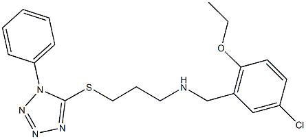 N-(5-chloro-2-ethoxybenzyl)-N-{3-[(1-phenyl-1H-tetraazol-5-yl)sulfanyl]propyl}amine Struktur