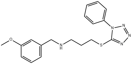 N-(3-methoxybenzyl)-N-{3-[(1-phenyl-1H-tetraazol-5-yl)sulfanyl]propyl}amine Struktur