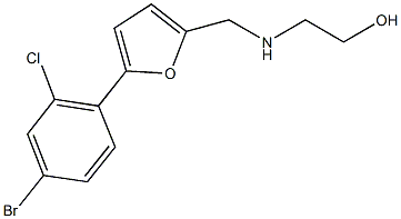 2-({[5-(4-bromo-2-chlorophenyl)-2-furyl]methyl}amino)ethanol Struktur