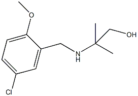 2-[(5-chloro-2-methoxybenzyl)amino]-2-methyl-1-propanol Struktur