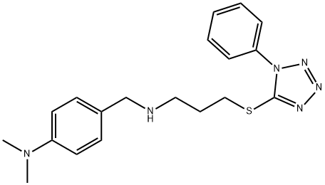 N-[4-(dimethylamino)benzyl]-N-{3-[(1-phenyl-1H-tetraazol-5-yl)sulfanyl]propyl}amine Struktur