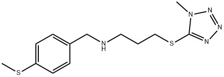 N-[4-(methylsulfanyl)benzyl]-N-{3-[(1-methyl-1H-tetraazol-5-yl)sulfanyl]propyl}amine Struktur