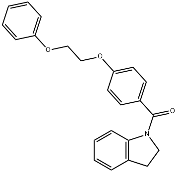 1-[4-(2-phenoxyethoxy)benzoyl]indoline Struktur